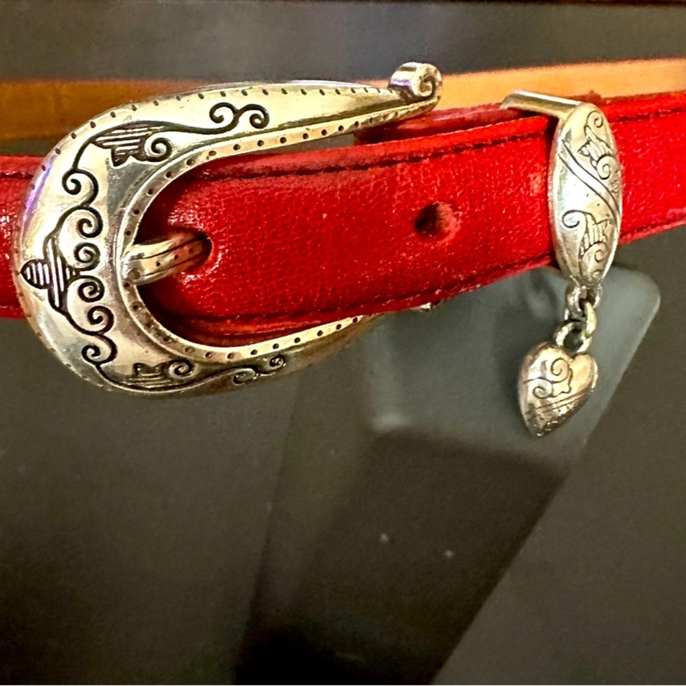 Women's Brighton Red leather belt - Sz. M 30"